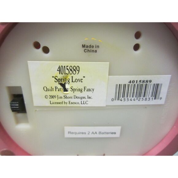 Jim Shore Spring Love Lighted Bunny Diorama 4015889 Spring Fancy Quilt 2009 - C1 - Picture 4 of 4